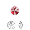 Drop 12pk scarlet, Crystal Passions® 12mm pendant mini disk 6428 image number 0
