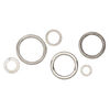 Component mix, antiqued silver-finished steel and "pewter" (zinc-based alloy), 10-25mm open round with mixed design. Sold per pkg of 19. image number 1