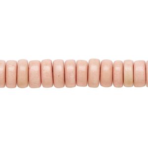 Bead, Taiwanese cheesewood (dyed / waxed), light orange, 8x4mm rondelle. Sold per pkg of (2) 15-1/2" to 16" strands.