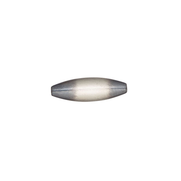 Bead, Navajo pearl style brushed oxidized sterling silver, 18 x 6mm oval. Sold individually. image number 0