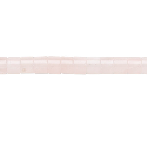 Bead, rose quartz (natural), 5x4mm round tube, B grade, Mohs hardness 7. Sold per 15-1/2" to 16" strand. image number 0