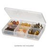 Organizer, plastic, 3-1/2x2x3/4 inch rectangle with six fixed cells. Sold per pkg of 10. image number 0