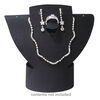 Display, foldable, necklace and earring, acrylic, flocked black, 6-1/4 x 6 x 2-1/4 inches assembled. Sold per pkg of 2. image number 2