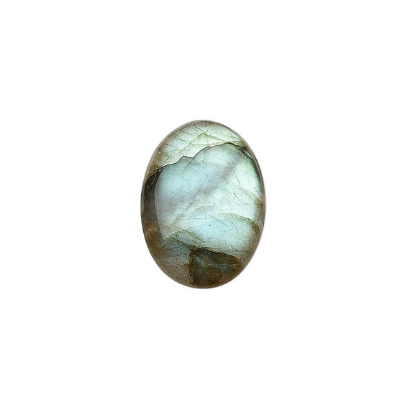 Cabochon, labradorite (natural), 18x13mm calibrated oval, B grade, Mohs hardness 6 to 6-1/2. Sold individually. image number 0