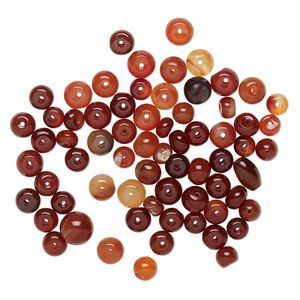 Red agate 1pkg1, mixed shape bead 2 oz mix 8x5mm-12x8mm