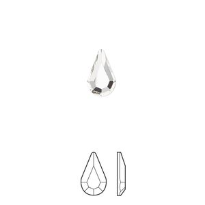 Flat back 6pk crystal foil back, Preciosa MAXIMA Czech crystal rhinestone 10x6mm pear