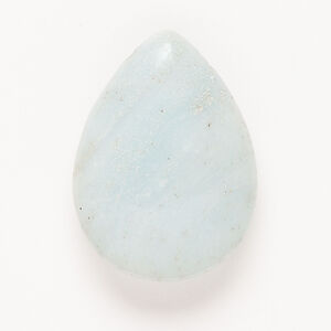 Amazonite 1pkg1, top-drilled puffed teardrop focal natural, 38x28mm-39x29mm