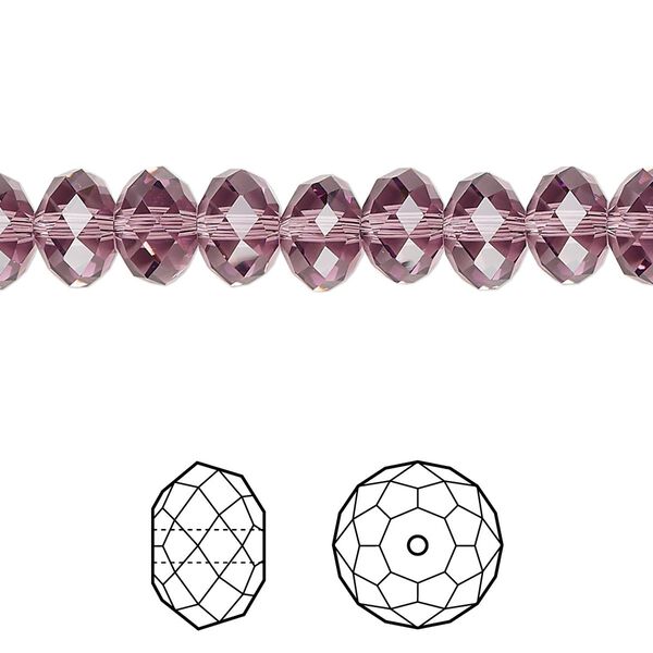 Bead 12pk iris, Crystal Passions® 8x6mm rondelle 5040 image number 0