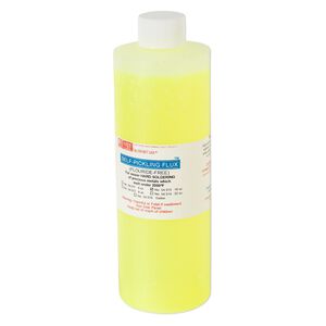 Self-pickling liquid flux, Griffith, boric acid, pkg/16-ounce bottle, blue/grey/yellow.