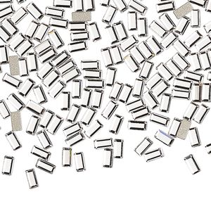 Flat back 1440pk crystal foil back, Preciosa MAXIMA Czech crystal rhinestone 4x2mm baguette