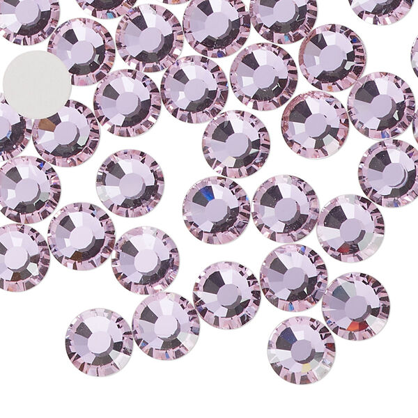 Flat back 144pk mesmera foil back, Preciosa MAXIMA Czech crystal rhinestone 7.0-7.3mm chaton rose round SS34 image number 0