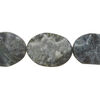 Green serpentine 1pkg1, wavy oval bead natural, 15 inch 20x14mm-21x15mm image number 0