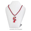 Display, necklace, leatherette and VELCRO&reg;, white, 6-5/8 x 5 x 2-3/4 inches with adjustable back tab. Sold individually. image number 1