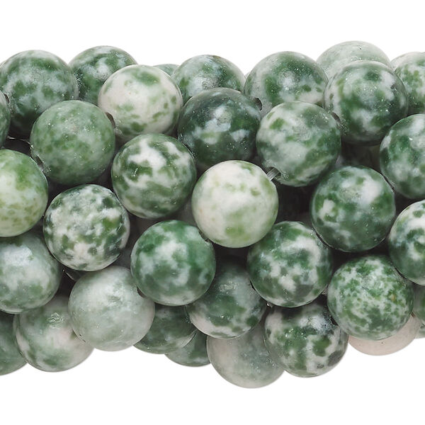 Bead, tree agate (natural), 8mm round, C grade, Mohs hardness 6-1/2 to 7. Sold per pkg of (10) 15-1/2" to 16" strands. image number 0