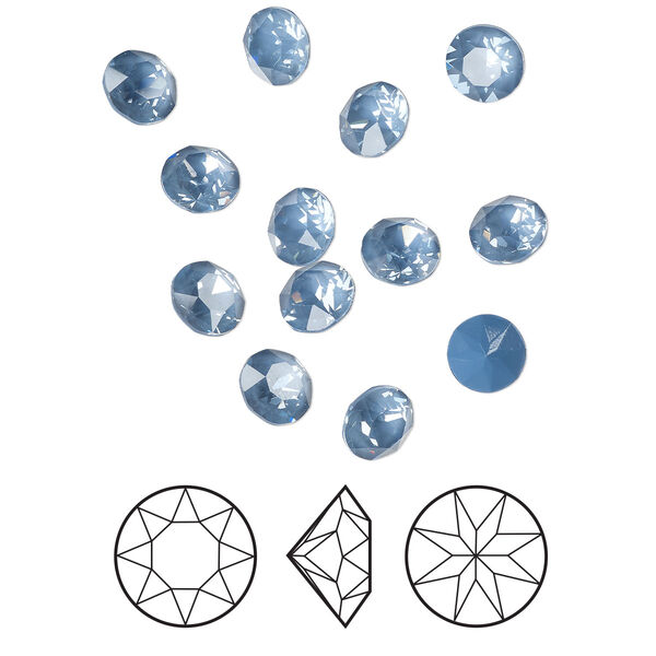 Chaton 12pk crystal denim ignite LacquerPRO, Crystal Passions® 6.14-6.32mm round SS29 1088 image number 0