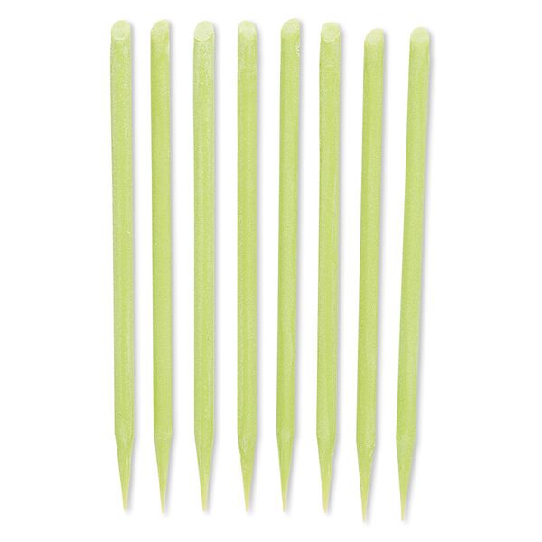 Sanding needle, abrasive and plastic, spring green, 220 grit, 4-1/4 inches. Sold per pkg of 8. image number 0