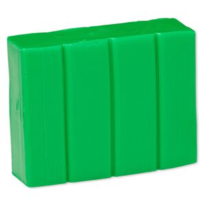 Polymer clay, Sculpey® PREMO, pkg/2 ounces, green.