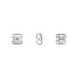 Earnut 1pkg100, 6x6mm clover, stainless steel 50 pair