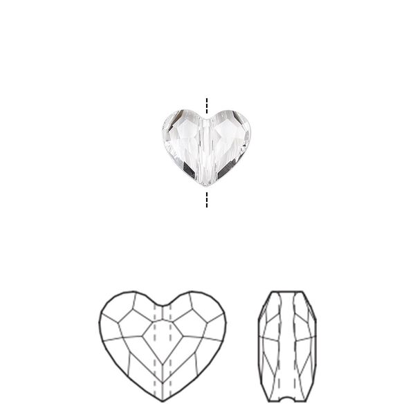 Bead 144pk crystal, Swarovski® 8mm love 5741 image number 0