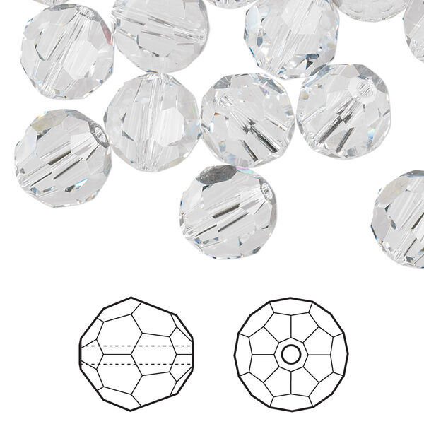 Bead 6pk crystal, Crystal Passions® 10mm round 5000 image number 0