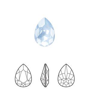 Fancy stone 1pk crystal sky ignite, Crystal Passions® 14x10mm pear 4320