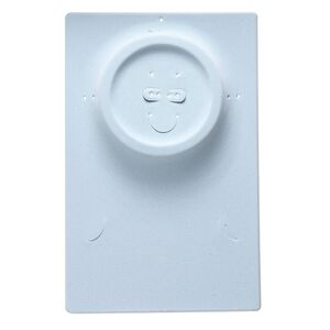 Display, necklace / bracelet / earring, velveteen and plastic, light blue, 10 x 6-1/2 x 1/2 inch rectangle. Sold per pkg of 4.