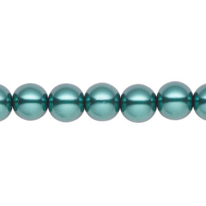Pearl 1pk green, Celestial Crystal® 8mm round 15.5-16 inch
