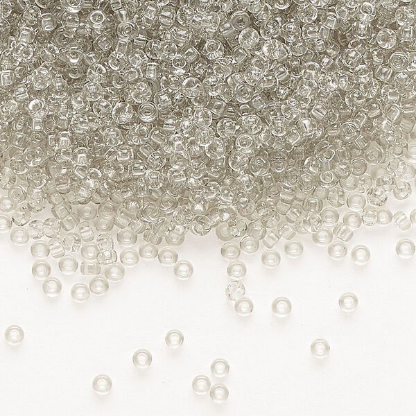 Seed bead, Miyuki, glass, pkg/25g, #11 rocaille, transparent taupe (RR-2412). image number 0