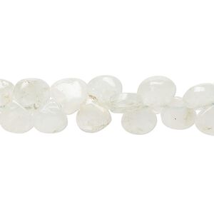 Aquamarine 1pkg1, hand-cut top-drilled puffed teardrop bead 14 inch 6x6mm-8x7mm