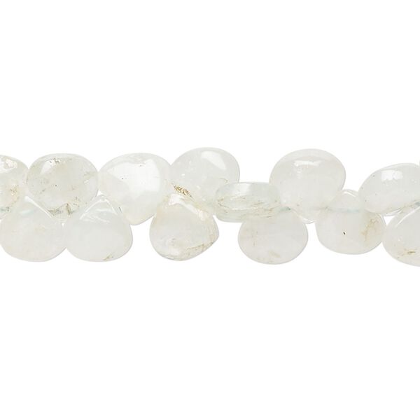 Aquamarine 1pkg1, hand-cut top-drilled puffed teardrop bead 14 inch 6x6mm-8x7mm image number 0