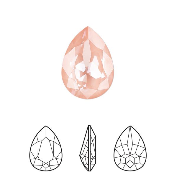 Fancy stone 48pk crystal flamingo ignite, Swarovski® 18x13mm pear 4320 image number 0