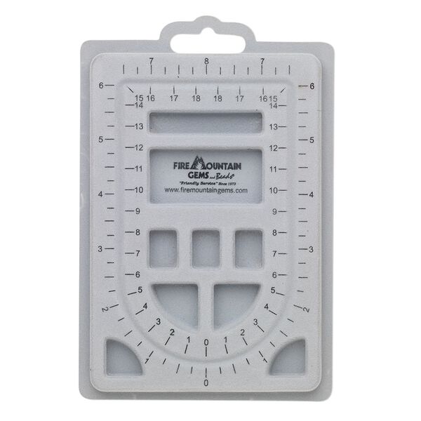 Bead board, flocked plastic, grey, 7x4-1/2 inch rectangle. Sold individually. image number 0