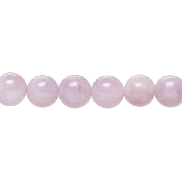 Bead, kunzite (natural), opaque to semitranslucent, 8mm hand-cut round, B grade, Mohs hardness 6-1/2 to 7. Sold per 8-inch strand, approximately 25 beads. image number 0