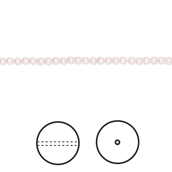 Pearl 1000pk rosaline, Swarovski® 2mm round 5810 image number 0