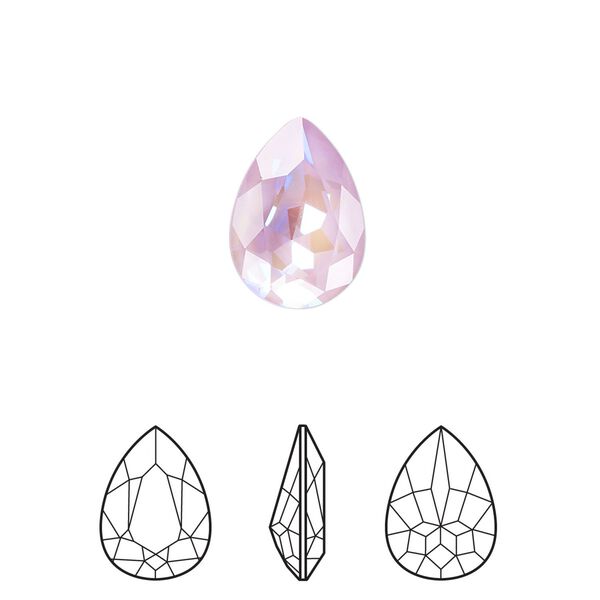 Fancy stone 1pk crystal lavender DeLite, Crystal Passions® 14x10mm pear 4320 image number 0