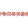 Bead, cherry "quartz" glass 1pkg1, 29-30mm carved heart, 15 inches image number 1