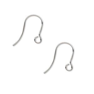Ear wire fishhook 1pkg100, 13.5mm / open loop, 21 gauge stainless steel 50 pair