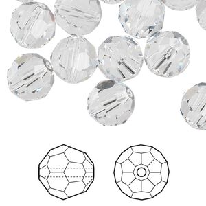 Bead 24pk crystal, Crystal Passions® 10mm round 5000