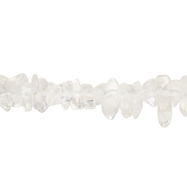 Bead, glass, clear, small to extra-large chip. Sold per 30-inch strand. image number 0