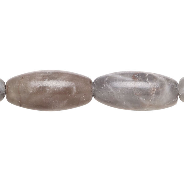 Grey marble 1pkg1, oval bead natural, 15 inch 19x10mm-21x11mm image number 0