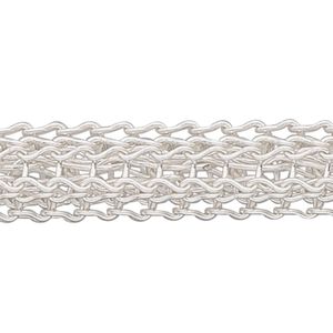 Wire, enamel and copper, silver, 3mm knit. Sold per 25-foot spool.