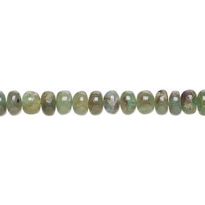 Emerald 1pkg1, hand-cut rondelle bead 15 inch 5x3mm-6x5mm