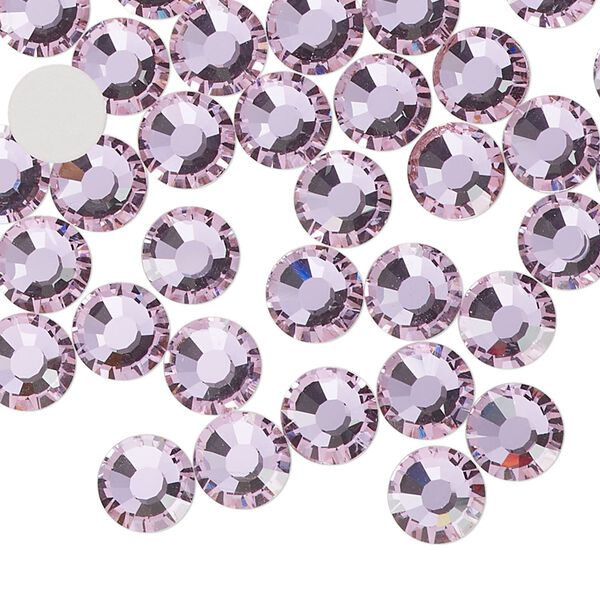Flat back 12pk mesmera foil back, Preciosa MAXIMA Czech crystal rhinestone 7.0-7.3mm chaton rose round SS34 image number 0