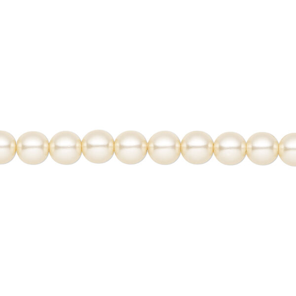Pearl 500pk cream, Preciosa Czech crystal 5mm round image number 0