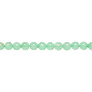 Chrysoprase 1pkg1, round bead natural 15 inch 4mm