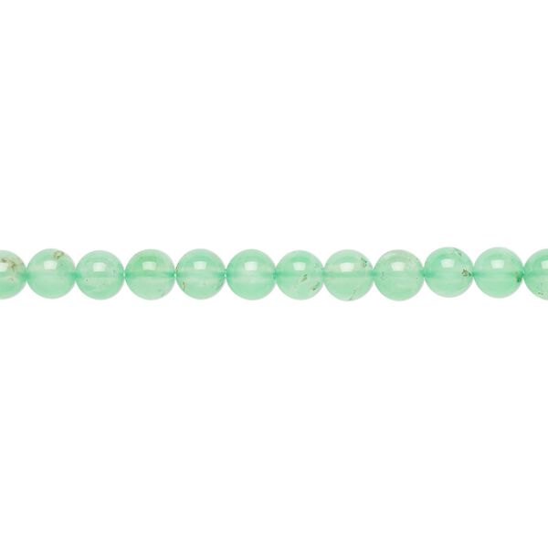 Chrysoprase 1pkg1, round bead natural 15 inch 4mm image number 0