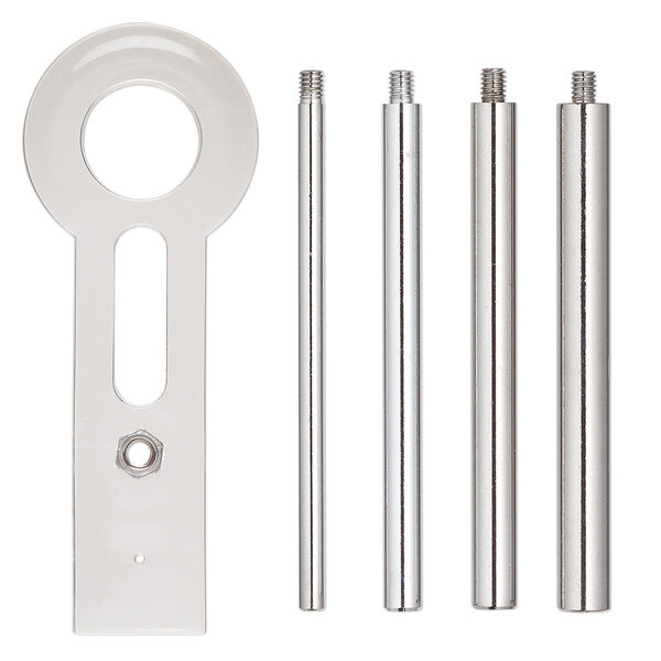 Jump ring maker, steel and plastic, clear, 3-1/2 x 1-1/2 inch base and (4) 3-inch mandrel rods. Sold per 5-piece set. image number 0