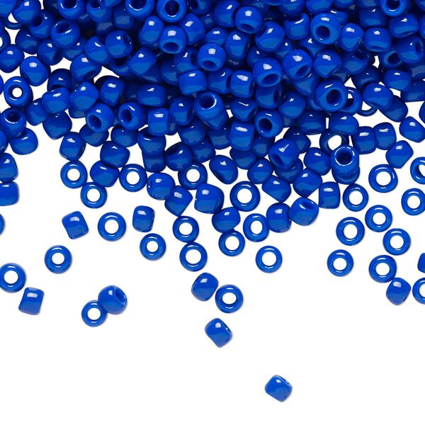 Seed bead, TOHO BEADS®, glass, pkg/7.5g, #8 round, opaque navy blue (TR-08-48). image number 0