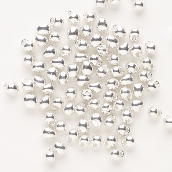 Seed bead, Miyuki, glass, pkg/250g, 4x3.4mm fringe, opaque fine silver finish (DP-961). image number 0
