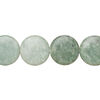 Green marble 1pkg1, puffed flat round bead natural B- grade, 15 inch 39-40mm image number 1